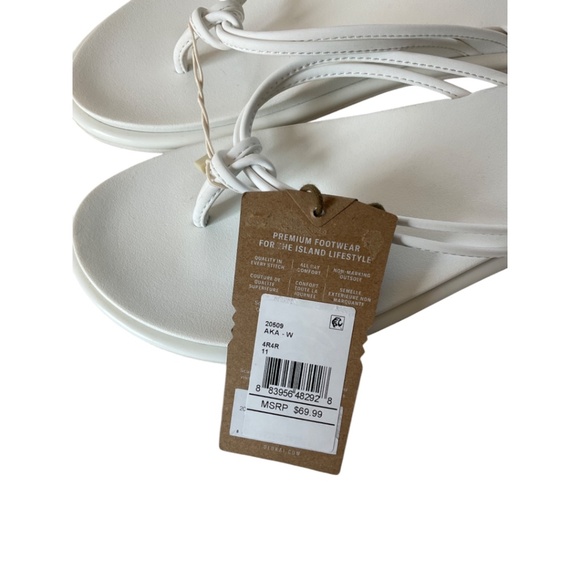 OluKai Women's 'Aka Beach Sandals white size 11 - Picture 6 of 8